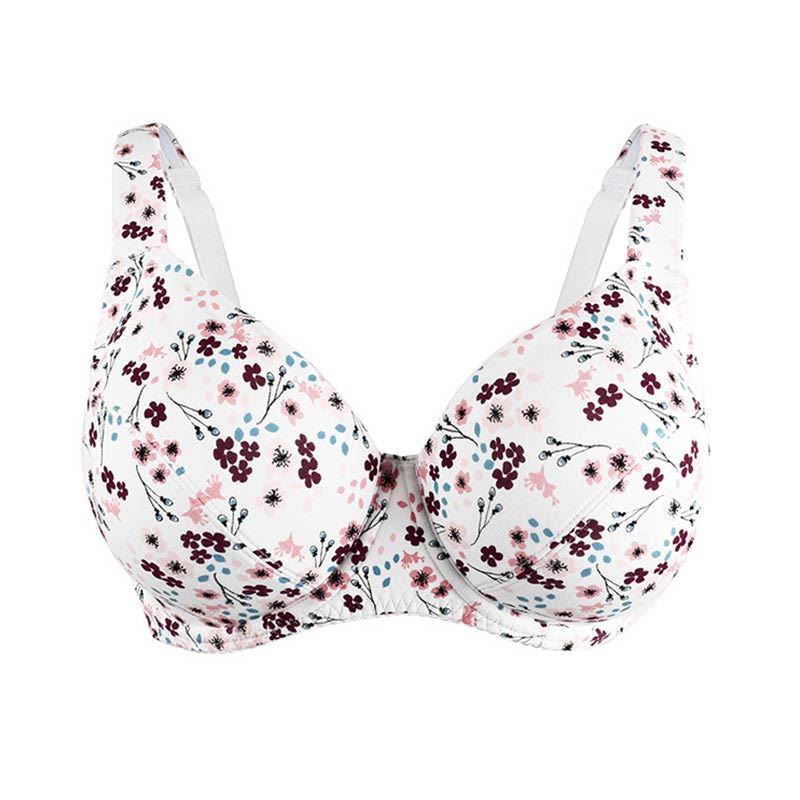 Plus Size Floral Full Coverage Bras