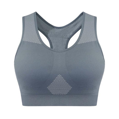 Plus Size Solid Color Breathable Sports Bras