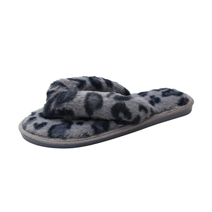 Plus Size Leopard Print Slippers