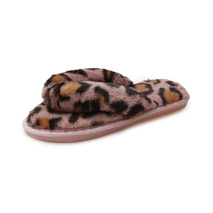 Plus Size Leopard Print Slippers