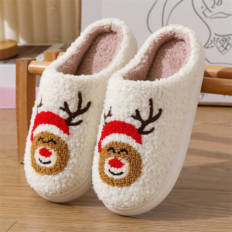 Plus Size Christmas Elements Slippers