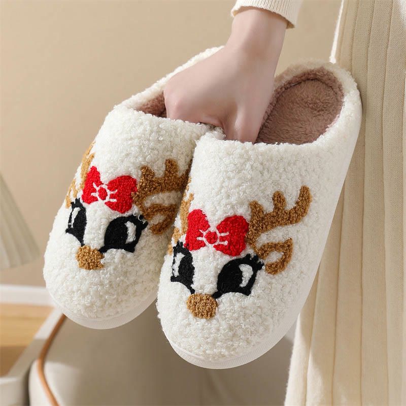 Plus Size Christmas Elements Slippers