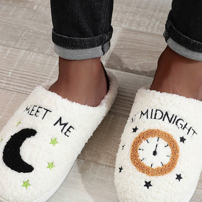 Plus Size Moon Alarm Clock Slippers