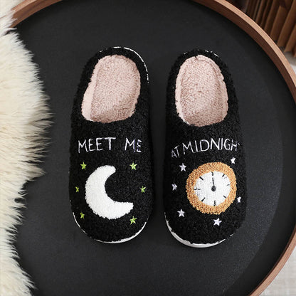 Plus Size Moon Alarm Clock Slippers