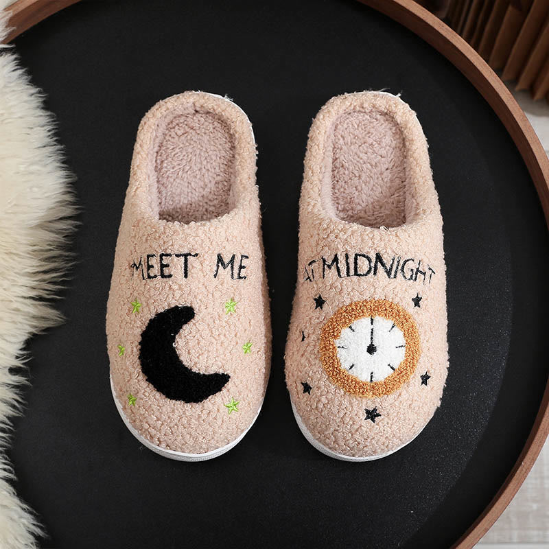 Plus Size Moon Alarm Clock Slippers