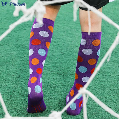 Rainbow Dots Knee High Socks(7 Pairs)