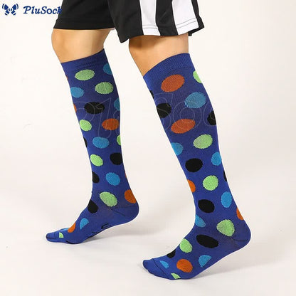 Rainbow Dots Knee High Socks(7 Pairs)