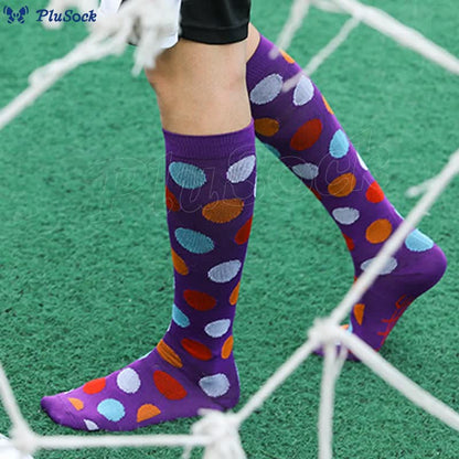 Rainbow Dots Knee High Socks(7 Pairs)