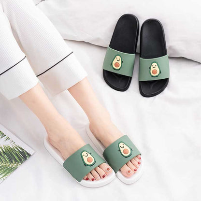 Plus Size Avocado Slides(2 Pairs)