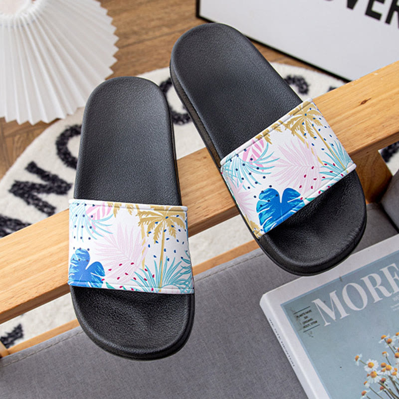 Plus Size Leaves Slides(2 Pairs)