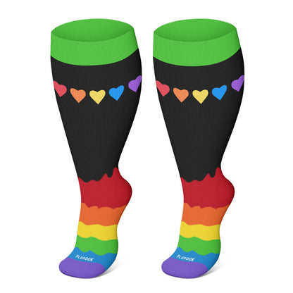 Plus Size Cute Pattern Compression Socks