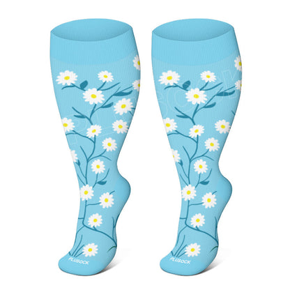 Plus Size Fashion Pattern Compression Socks