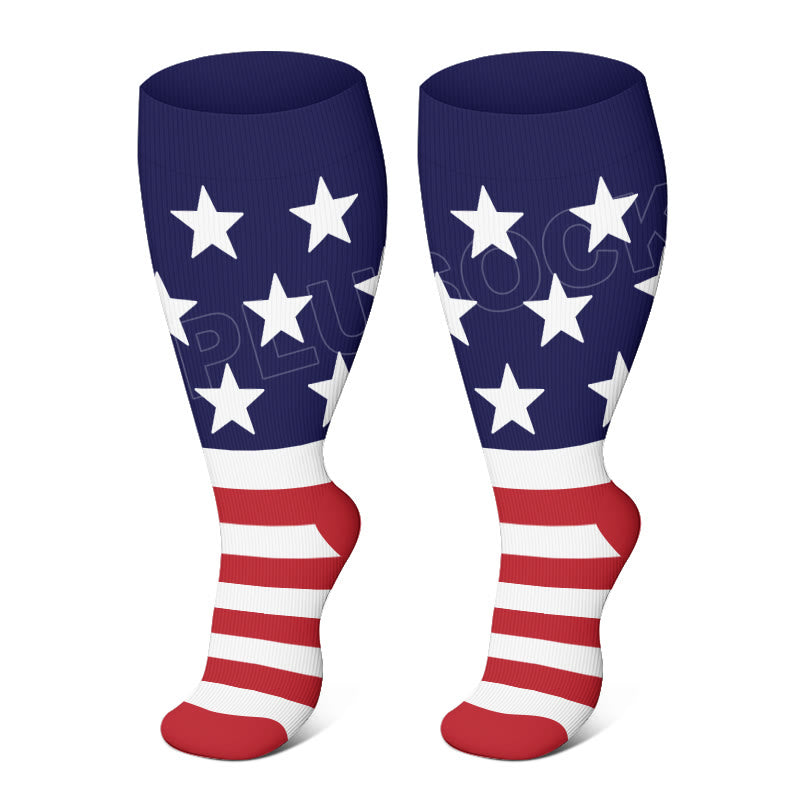 Plus Size Fashion Pattern Compression Socks