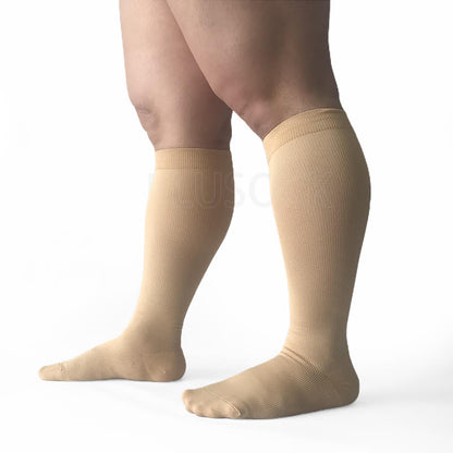 2XL-7XL Plus Size Pure Color Compression Socks