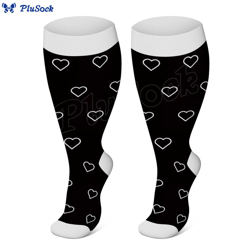 Plus Size Star Heart Compression Socks