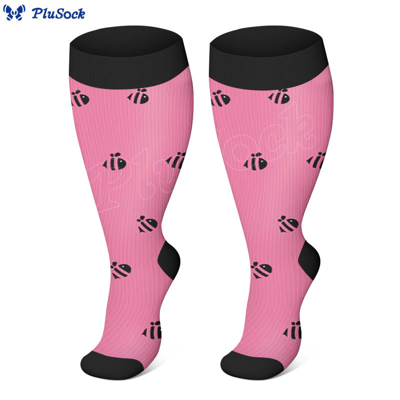 Plus Size Bee Compression Socks(3 Pairs)