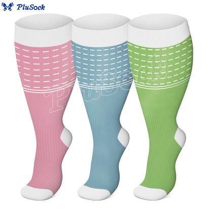 Plus Size Line Compression Socks(3 Pairs)