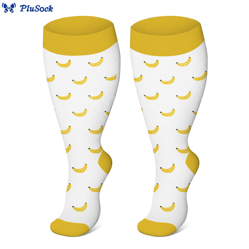 Plus Size Fruit Style Compression Socks(3 Pairs)