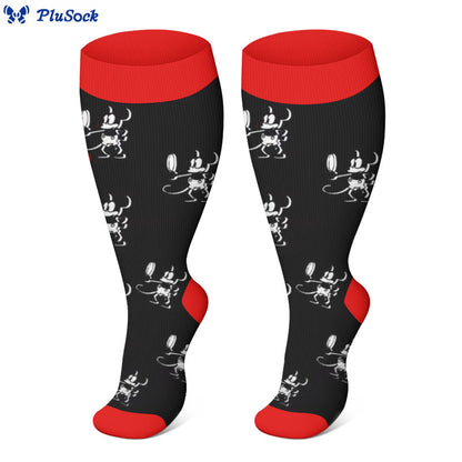 Plus Size Mickey Compression Socks(3 Pairs)