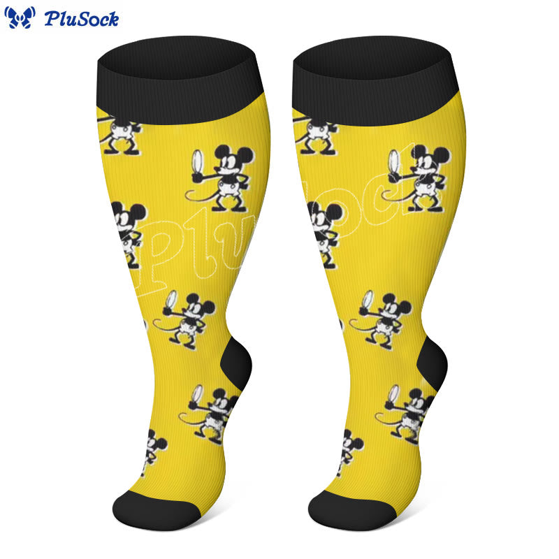 Plus Size Mickey Compression Socks(3 Pairs)