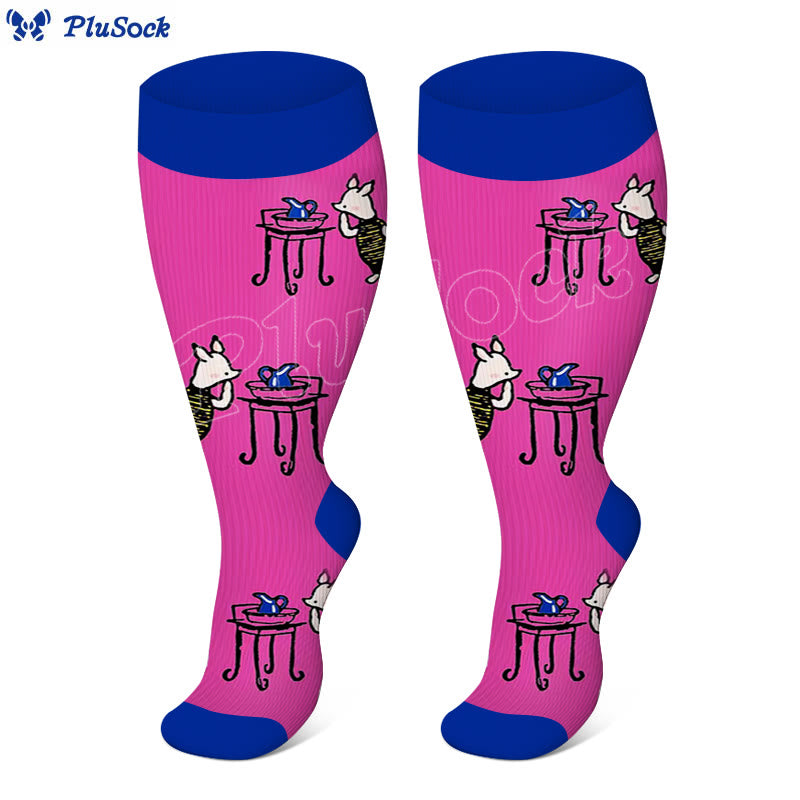 Plus Size Bear Rabbit Compression Socks