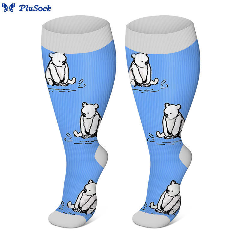 Plus Size Bear Rabbit Compression Socks