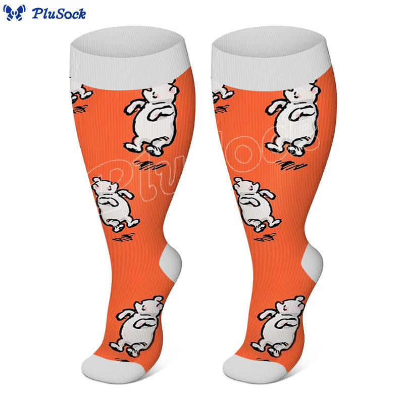 Plus Size Bear Rabbit Compression Socks