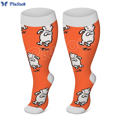 Plus Size Bear Rabbit Compression Socks