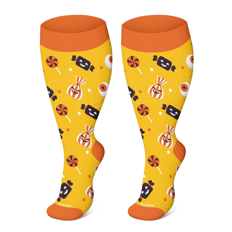 FREE Today: Plus Size Halloween Series Compression Socks