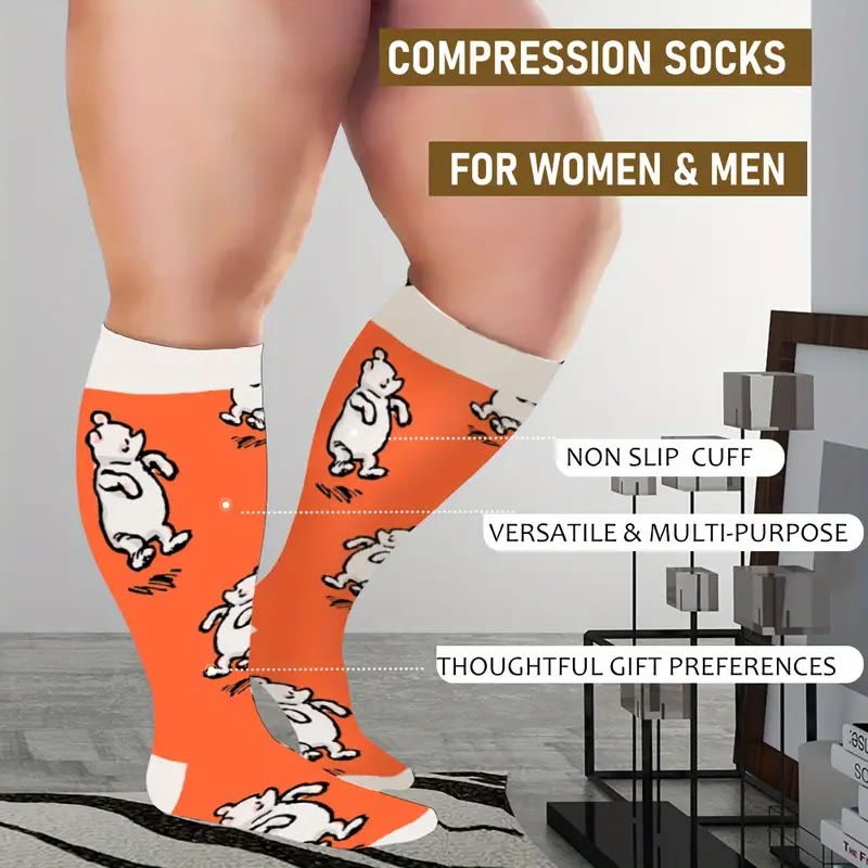 Plus Size Bear Rabbit Compression Socks