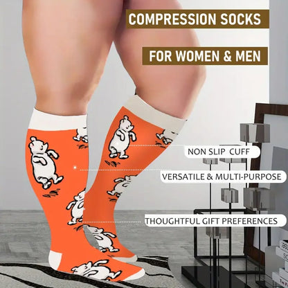 Plus Size Bear Rabbit Compression Socks