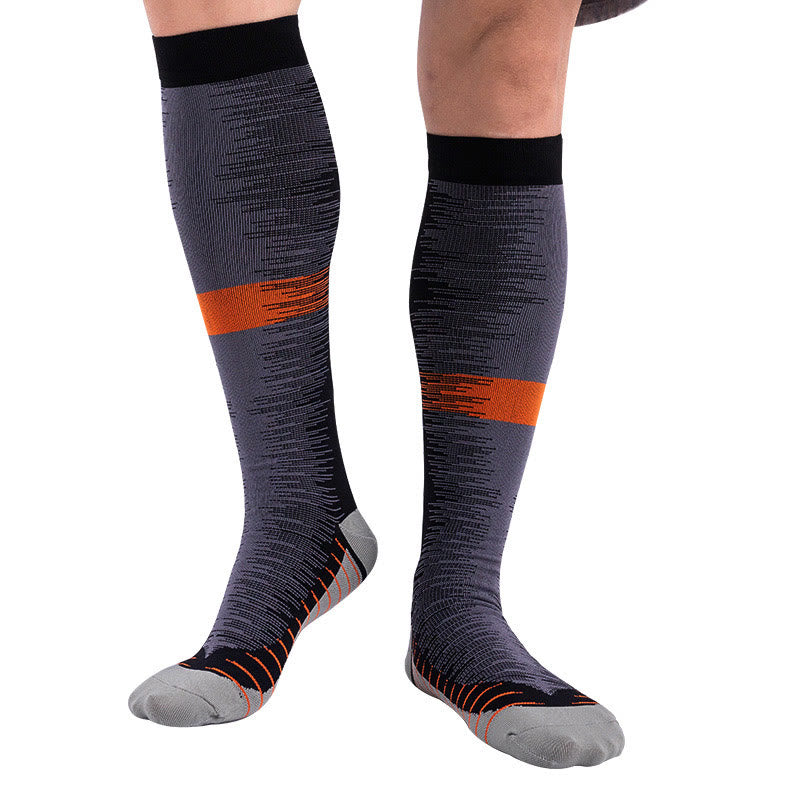 Fashion Color Blocks Compression Socks(6 Pairs)