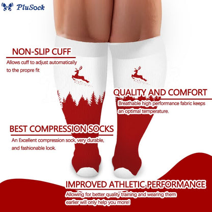 Plus Size Elk Compression Socks