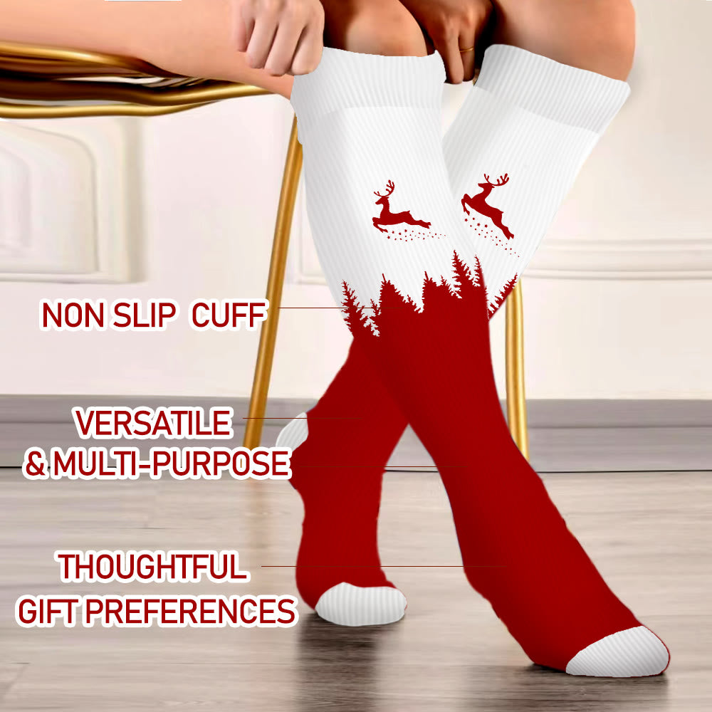 Plus Size Elk Compression Socks