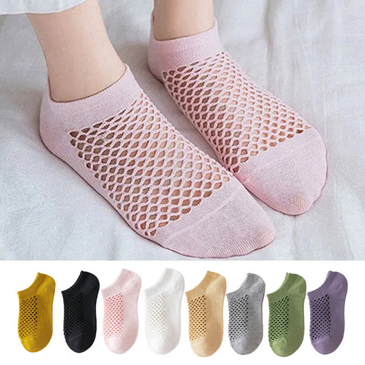 Plus Size Mesh Breathable Ankle Socks(8 Pairs)