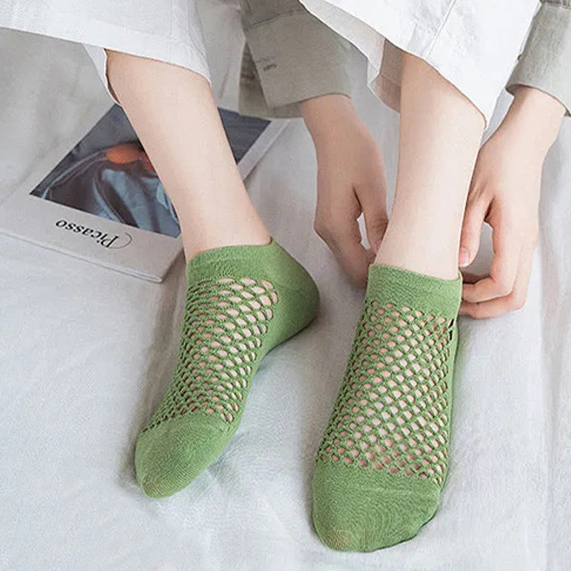 Plus Size Mesh Breathable Ankle Socks(8 Pairs)