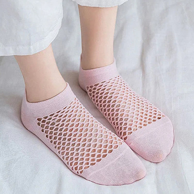 Plus Size Mesh Breathable Ankle Socks(8 Pairs)