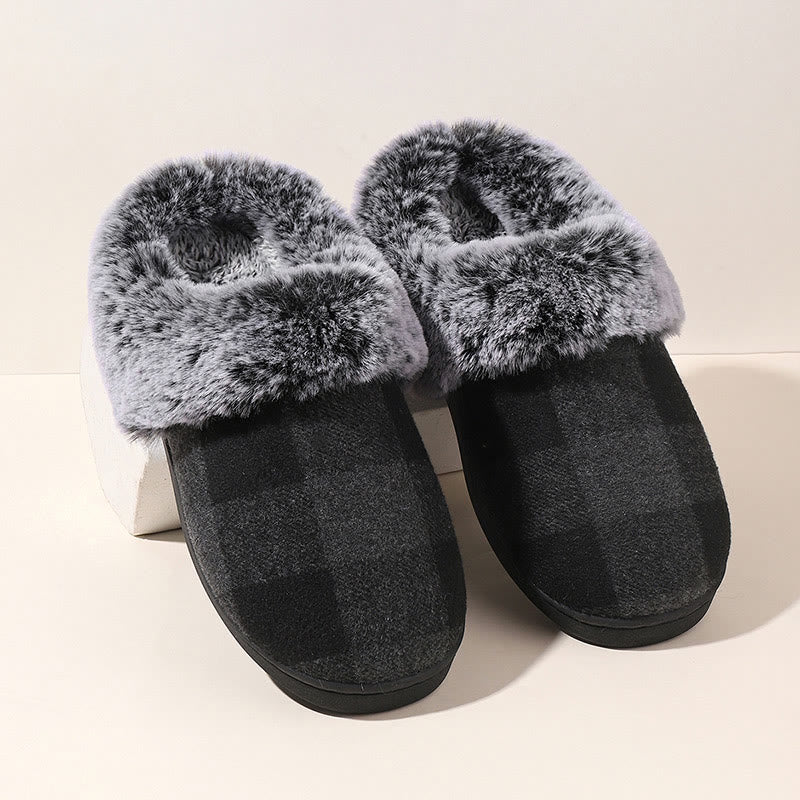 Plus Size Grid Slippers