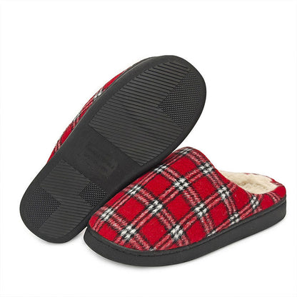 Plus Size Striped Plaid Slippers