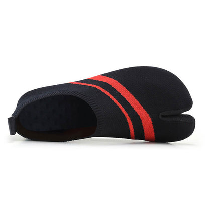 Plus Size Split Toe Stripe Slipper Socks