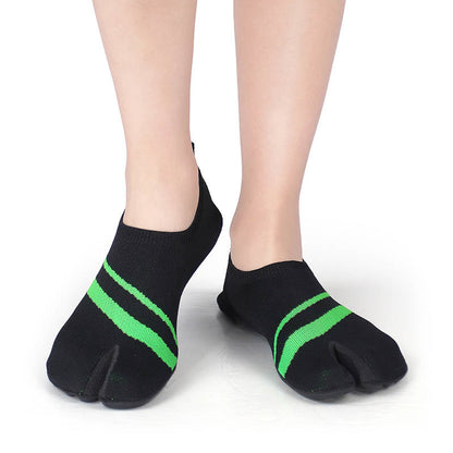 Plus Size Split Toe Stripe Slipper Socks