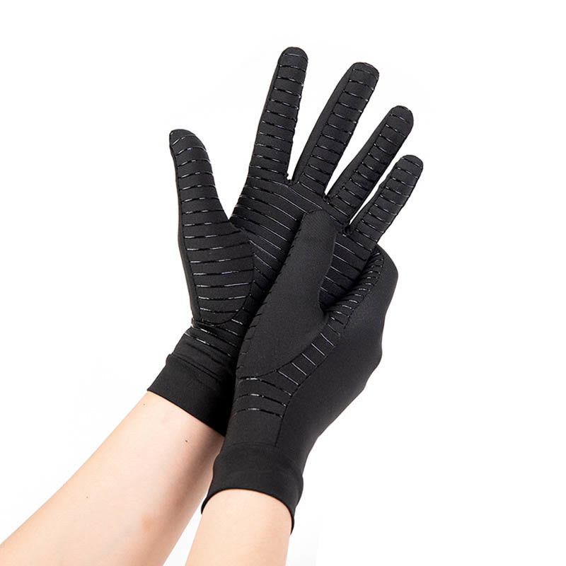 Black Compression Cycling Gloves