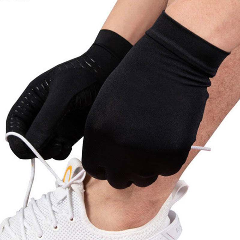 Black Compression Cycling Gloves