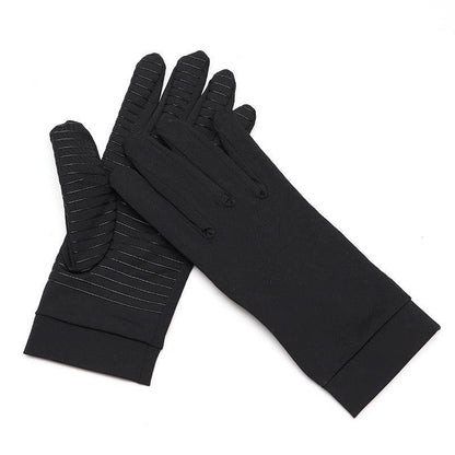 Black Compression Cycling Gloves