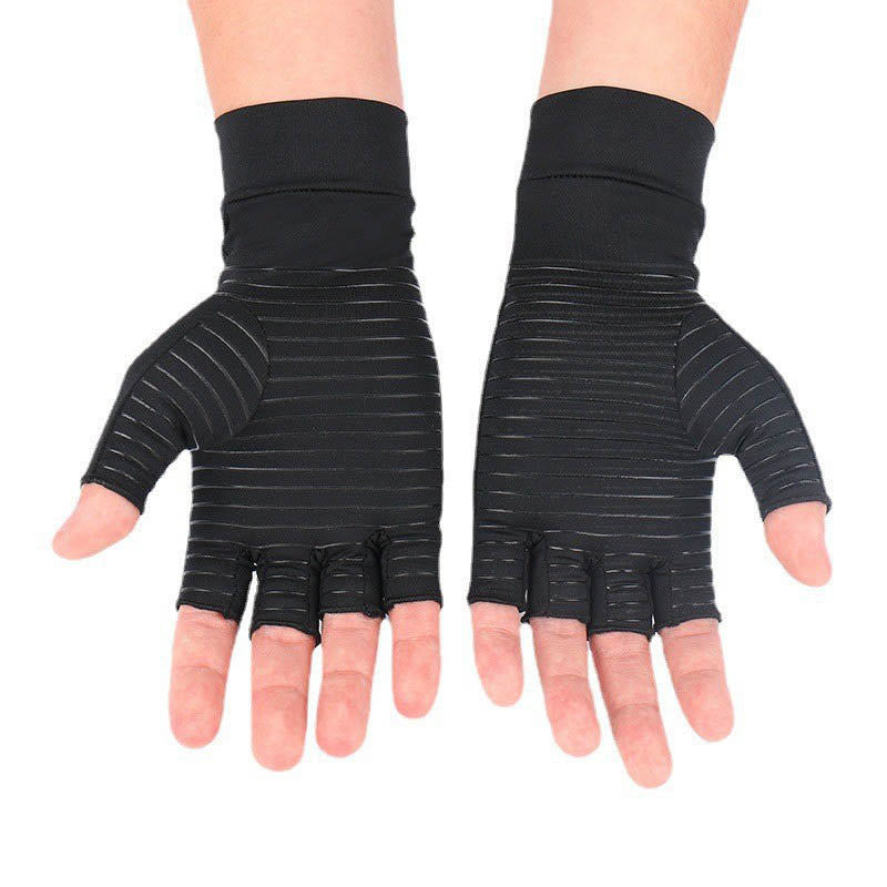 Fingerless Copper Compression Gloves