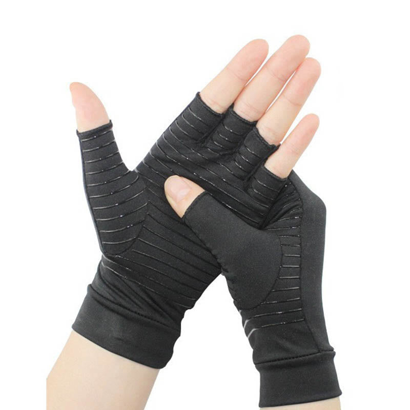 Fingerless Copper Compression Gloves