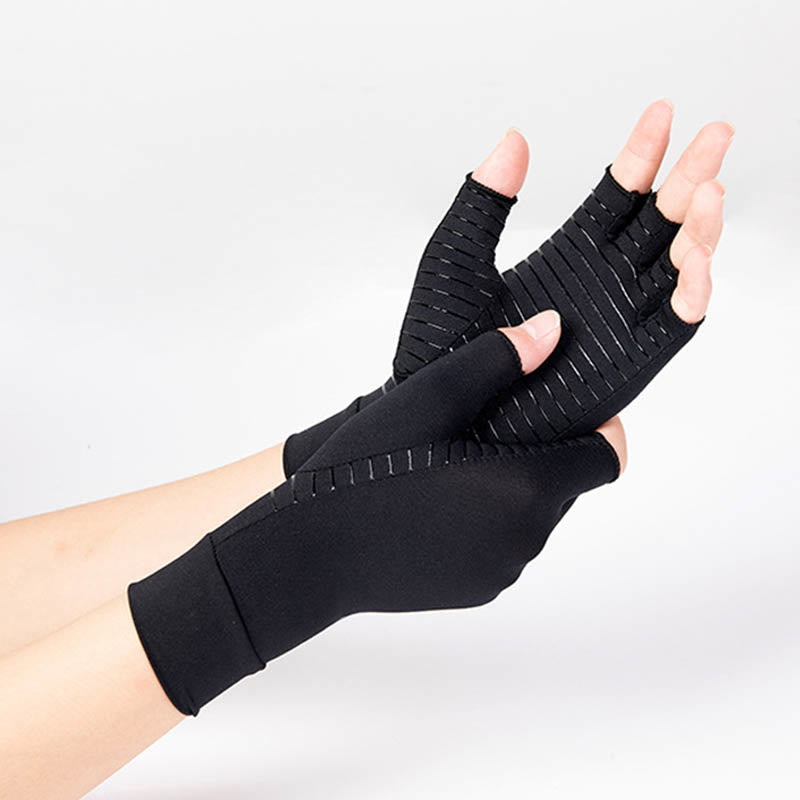 Fingerless Copper Compression Gloves