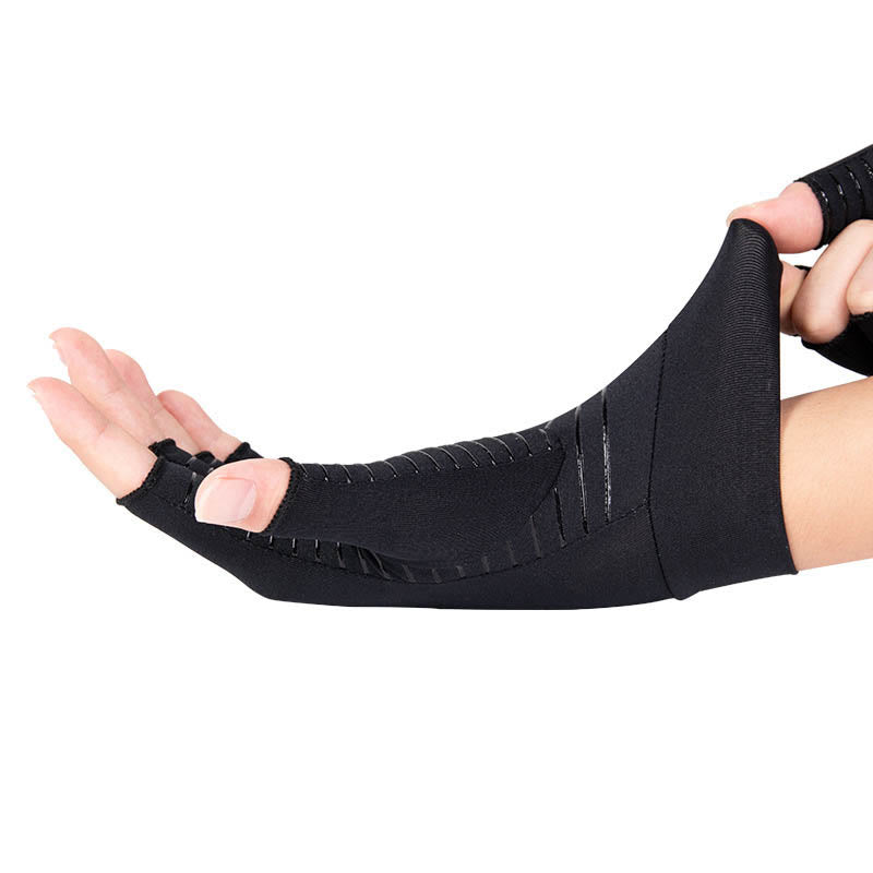 Fingerless Copper Compression Gloves