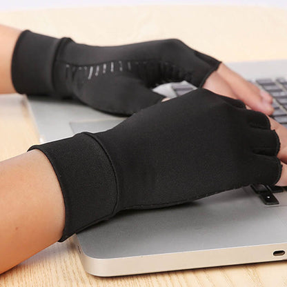 Fingerless Copper Compression Gloves