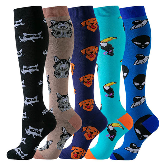 Alien Dog Cat Compression Socks(5 Pairs)